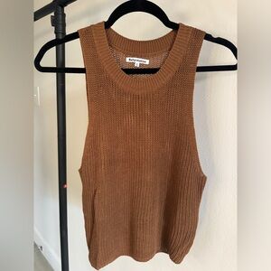 Reformation Tan Sleeveless Knit Top